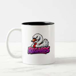Em Dois Tons Caneca de Café com Sarcasmo de Escritório de Cisne