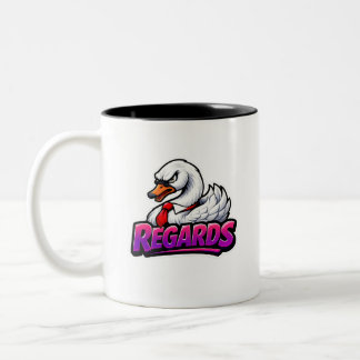 Em Dois Tons Caneca de Café com Sarcasmo de Escritório de Cisne