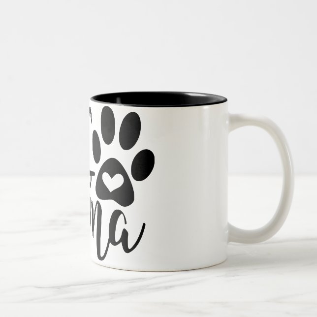 Em Dois Tons Caneca de café com tema para cães (Direita)