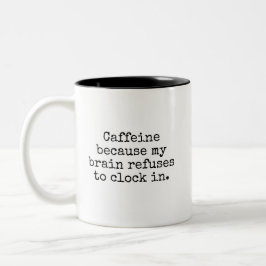 Em Dois Tons Caneca de Café Cômico de Cafeína Humor Sarcástico