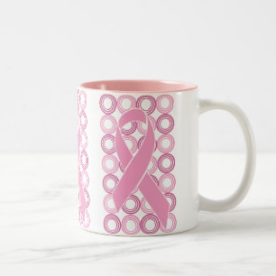 Em Dois Tons Caneca de café cor-de-rosa retro