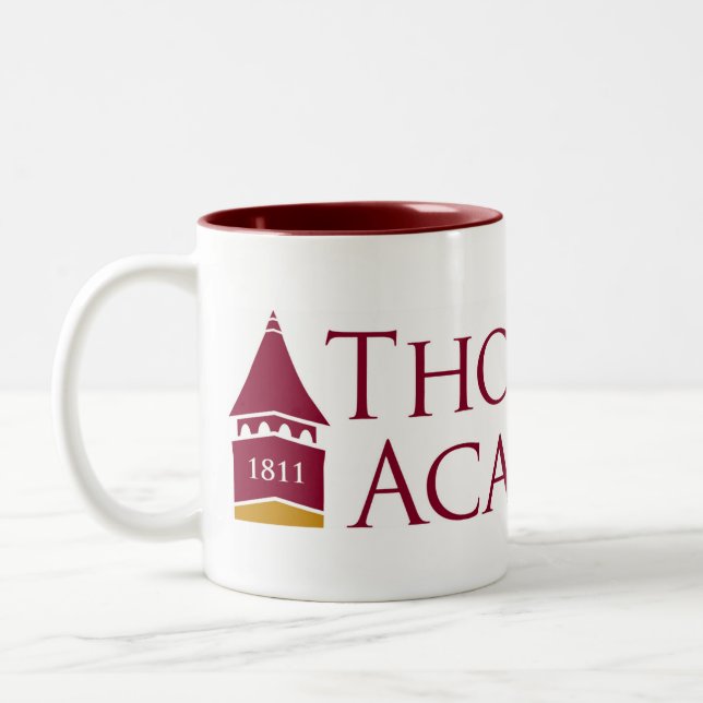 Em Dois Tons Caneca de café da academia de Thornton (Esquerda)