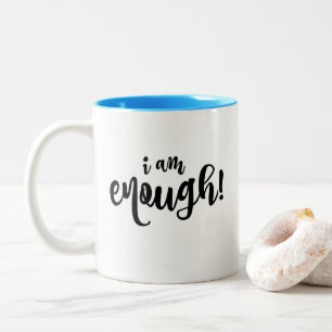 Em Dois Tons Caneca de café da afirmação da abundância