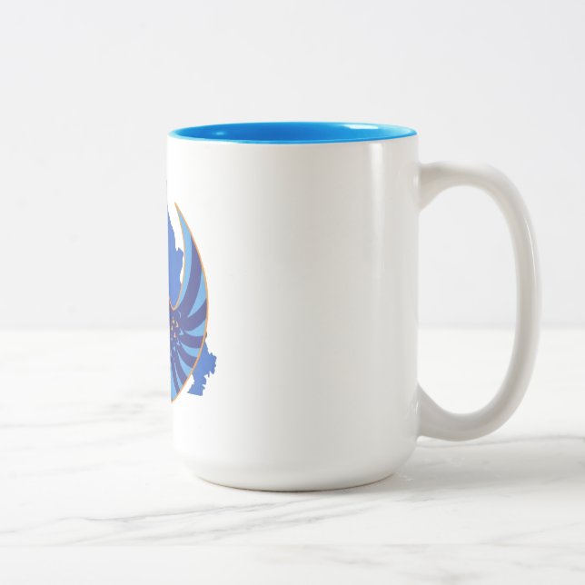 Em Dois Tons Caneca de Café da Aliança da Asa Azul  (Direita)