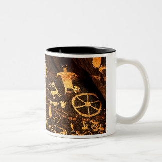 Em Dois Tons Caneca de café da arte da rocha do jornal