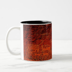 Em Dois Tons Caneca de café da arte da rocha grande