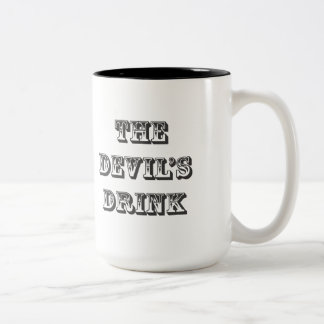 Em Dois Tons Caneca de café da bebida do diabo da loja geral de