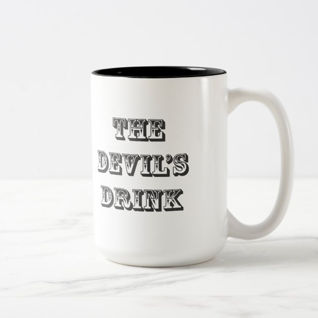 Em Dois Tons Caneca de café da bebida do diabo da loja geral de (Direita)