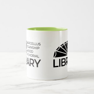 Em Dois Tons Caneca de café da Biblioteca Memorial Wood de Marc