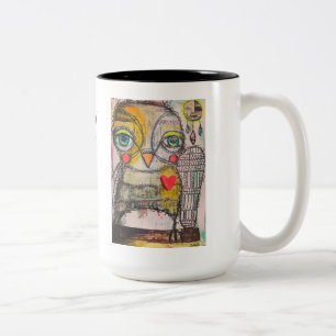 Em Dois Tons Caneca de café da coruja! Seja sábio e siga seu