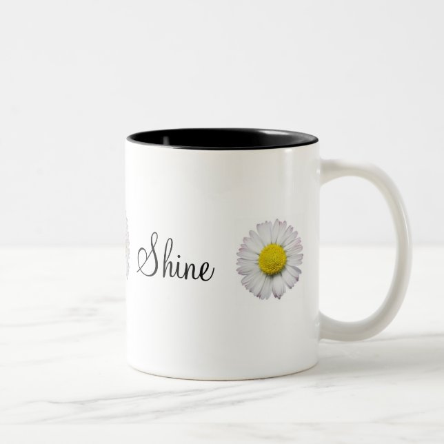 Em Dois Tons Caneca de café da elevação & do brilho (Direita)