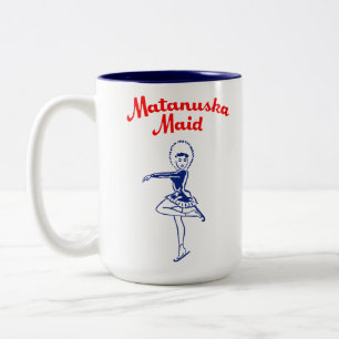 Em Dois Tons Caneca de café da empregada doméstica de Matanus