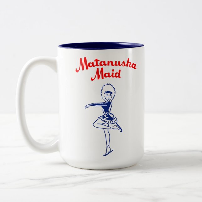 Em Dois Tons Caneca de café da empregada doméstica de Matanuska (Esquerda)