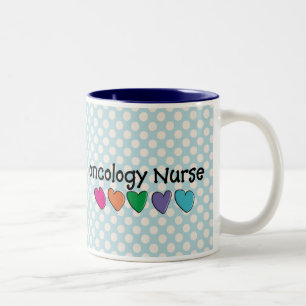 Em Dois Tons Caneca de café da enfermeira da oncologia