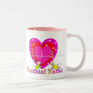 Em Dois Tons Caneca de café da enfermeira de Neonatal/NICU