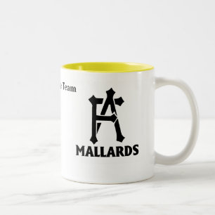 Em Dois Tons Caneca de café da equipe dos patos selvagens