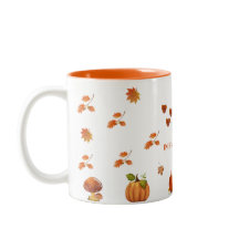 Caneca de café da estação de outono 