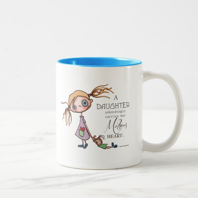 Em Dois Tons Caneca de café da "filha" (Direita)