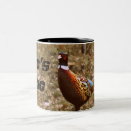 Em Dois Tons Caneca de café da foto do faisão