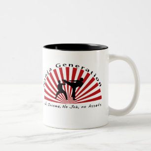 Em Dois Tons Caneca de café da geração de Ninja