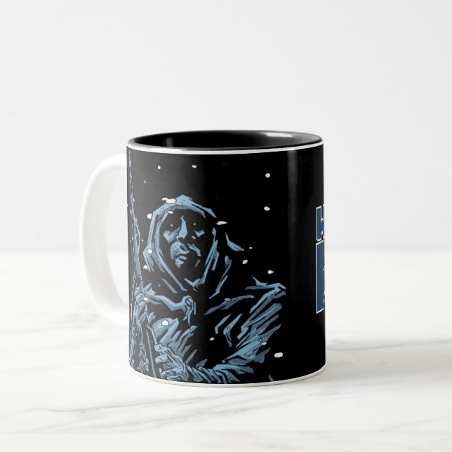 Em Dois Tons Caneca de café da Guerra do inverno (Frente Esquerda)