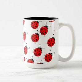 Em Dois Tons Caneca de Café da Joaninha Fofa - Tamanhos Persona