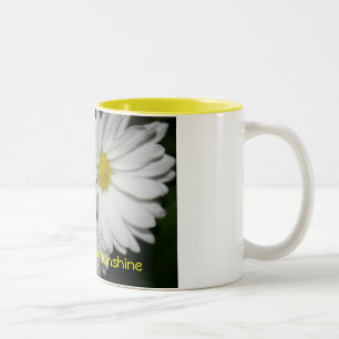 Em Dois Tons Caneca de café da luz do sol do bom dia