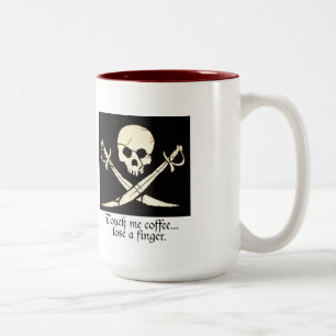 Em Dois Tons Caneca de café da manhã do pirata
