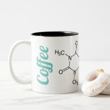 Caneca de café da molécula da química