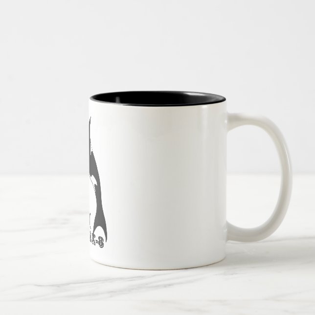 Em Dois Tons Caneca de café da orca (Direita)