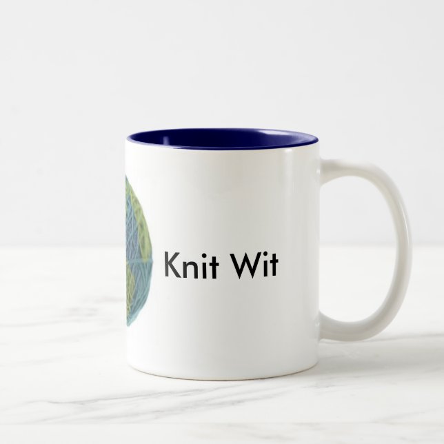 Em Dois Tons Caneca de café da sagacidade da malha (Direita)