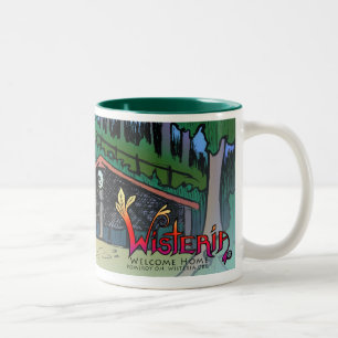 Em Dois Tons Caneca de café das glicínias