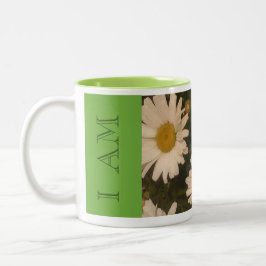 Em Dois Tons Caneca de Café de Afirmação EU ESTOU Curado, 11oz