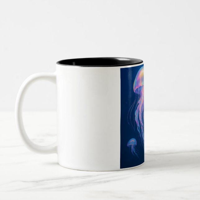 Em Dois Tons Caneca de café de água-viva (Esquerda)
