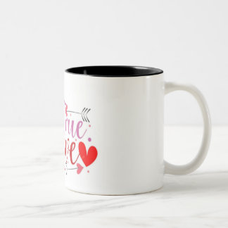 Em Dois Tons Caneca de café de amor verdadeiro
