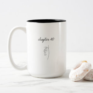 Em Dois Tons Caneca de café de aniversário de 40 anos presente