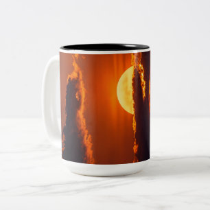Em Dois Tons Caneca de Café de Arte Dramática do Pôr do Sol Car