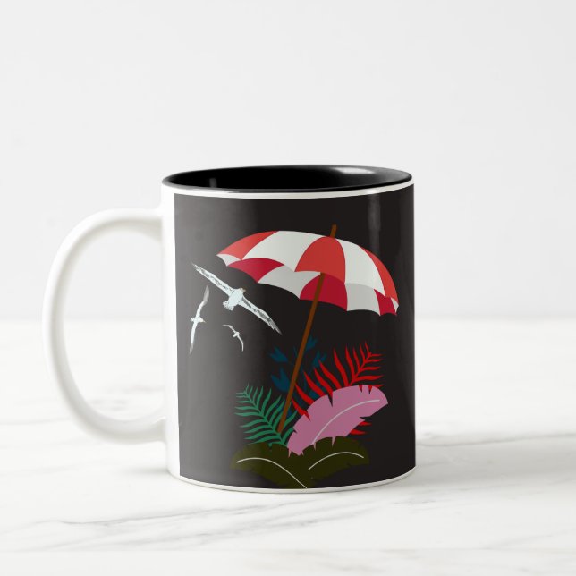 Em Dois Tons Caneca de café de aves (Esquerda)