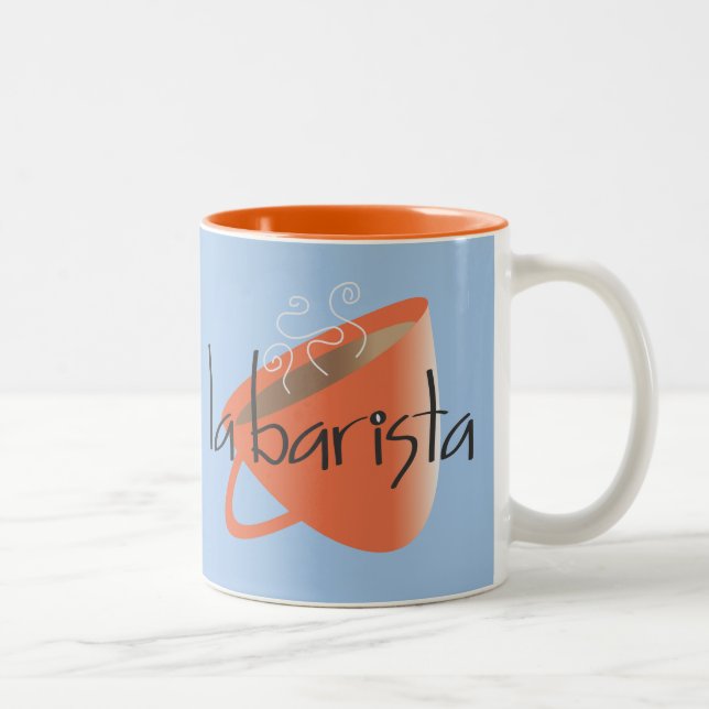 Em Dois Tons Caneca de café de Barista do La (Direita)