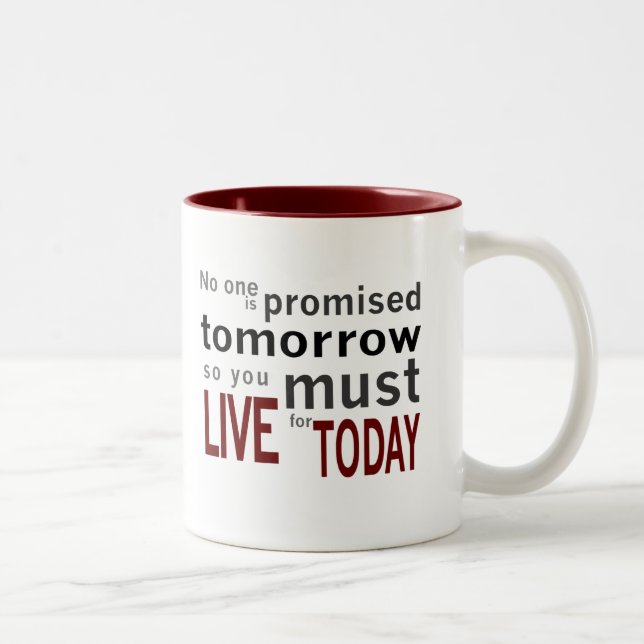Em Dois Tons Caneca de café de Carpe Diem (Direita)