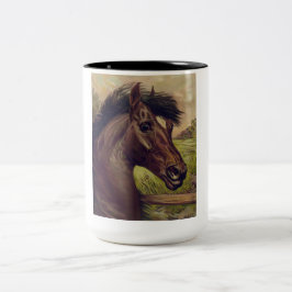 Em Dois Tons Caneca de café de cavalo