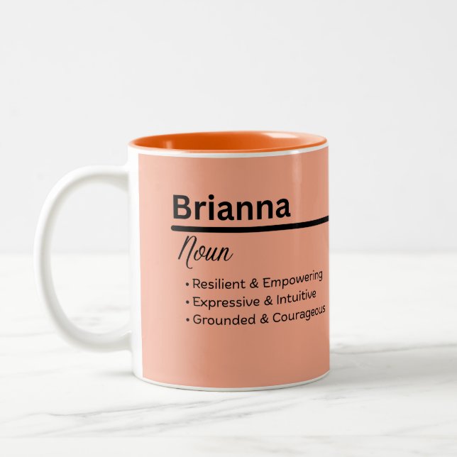Em Dois Tons Caneca de Café de Cerâmica com Nome Personalizado  (Esquerda)