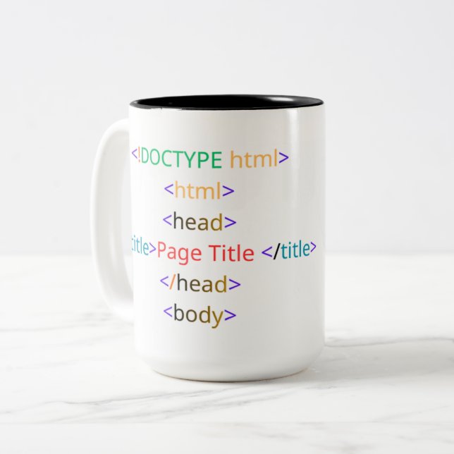 Em Dois Tons Caneca de Café de Codificação Divertida (Frente Esquerda)