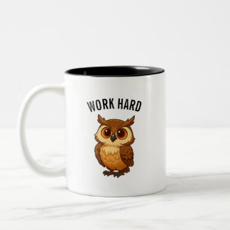 Em Dois Tons Caneca de café de coruja