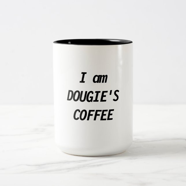 Em Dois Tons Caneca de café de Dougie (Centro)