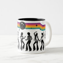 Caneca de Café de Duas Cores para Festa de Disco d