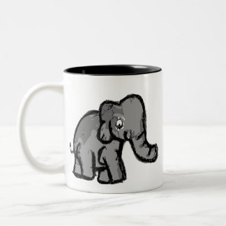 Em Dois Tons Caneca de Café de Elefante de Desenho Animado Fofo