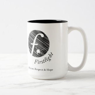 Em Dois Tons Caneca de café de FirstLight (grande)