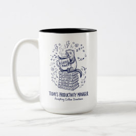Em Dois Tons Caneca de Café de Furão Engraçado Presente de Aman