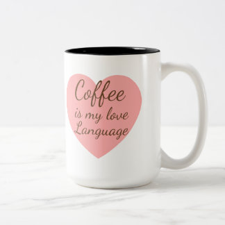 Em Dois Tons Caneca de Café de Gato Fofo & Coração Rosa de Amor